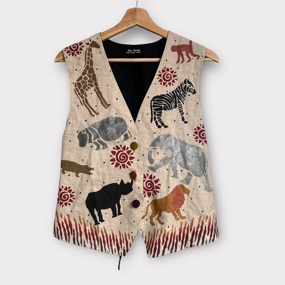 Brie Kriebel Hand Painted Animal Vest Wearable Art